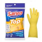 Luva de látex Sanro multiuso Amarela