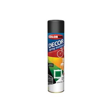 Spray Decor Preto Brilho COLORGIN 360 ml