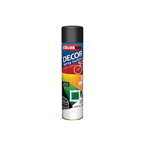 Spray Decor Preto Brilho COLORGIN 360 ml