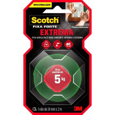 Fita Dupla Face 3M Espuma Extra Forte 24mm x 2m