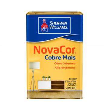 Tinta acrílica Novacor Standard Cobre+ 18L branca