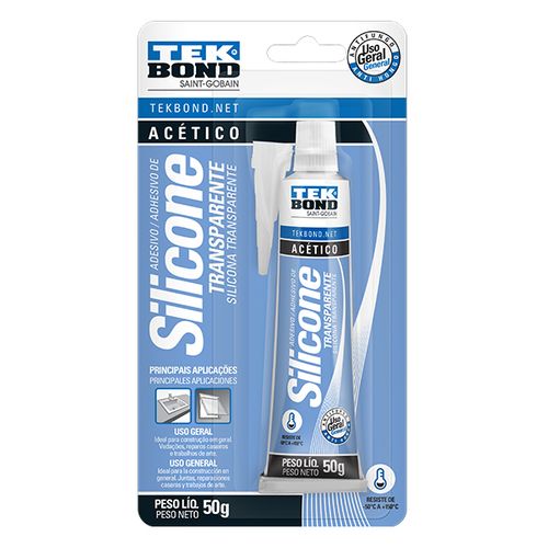 Silicone Acético Incolor TEK BOND 50g