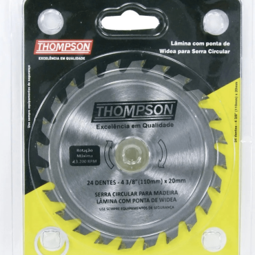 Disco de Serra Wídea 4 3/8" (110mm) com 24 Dentes – Thompson