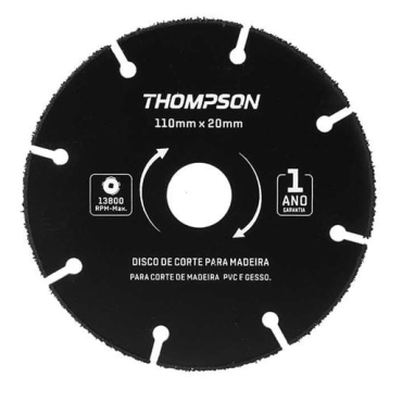 Disco de Corte para Madeira com Tungstênio 110x20mm – Thompson