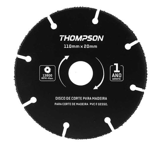 Disco de Corte para Madeira com Tungstênio 110x20mm – Thompson